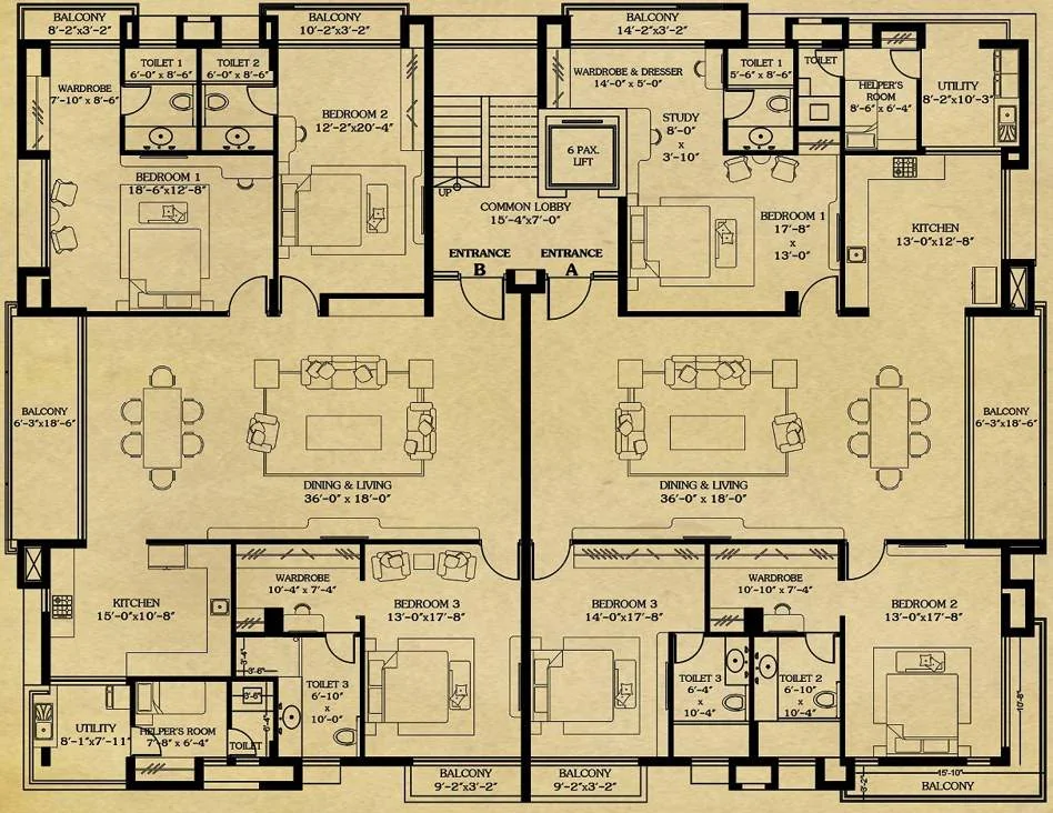 Floor Plan of Apranje Elite Nalkrish in Indiranagar, Bangalore - Image 430233