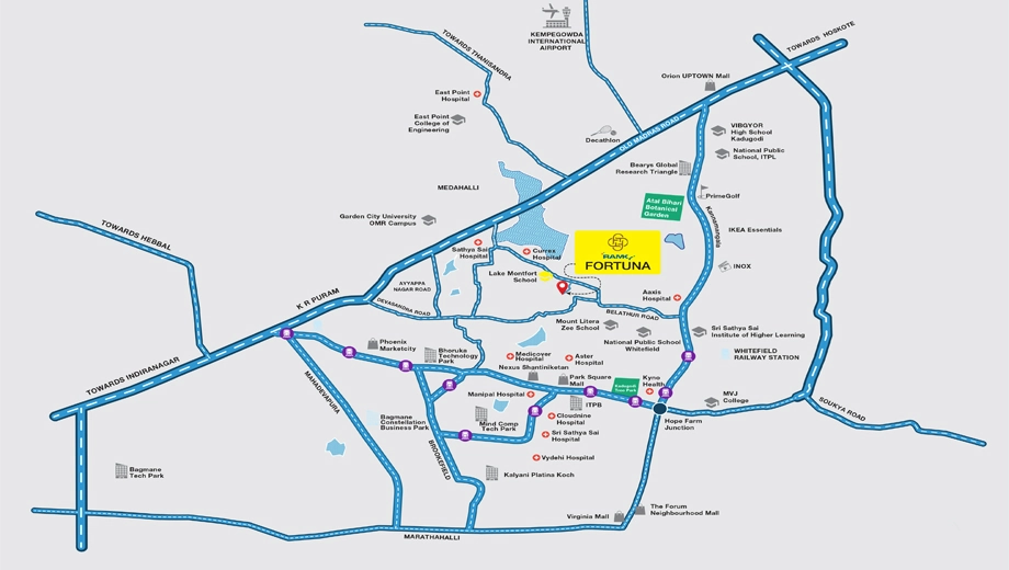 Location of Ramky Fortuna in Whitefield, Bangalore - Image 430285