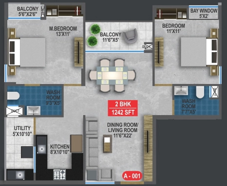 2 BHK Flat in Sekhar Olympus in Horamavu, Bangalore - Image 929208