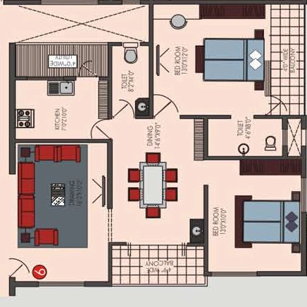 2 BHK Flat in Sekhar Ridge in Bhoganahalli, Bangalore - Image 929212