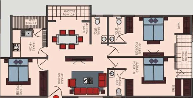 3 BHK Flat in Sekhar Ridge in Bhoganahalli, Bangalore - Image 929213