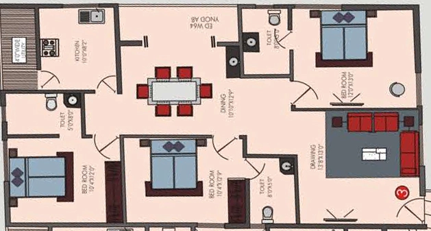 3 BHK Flat in Sekhar Ridge in Bhoganahalli, Bangalore - Image 929214