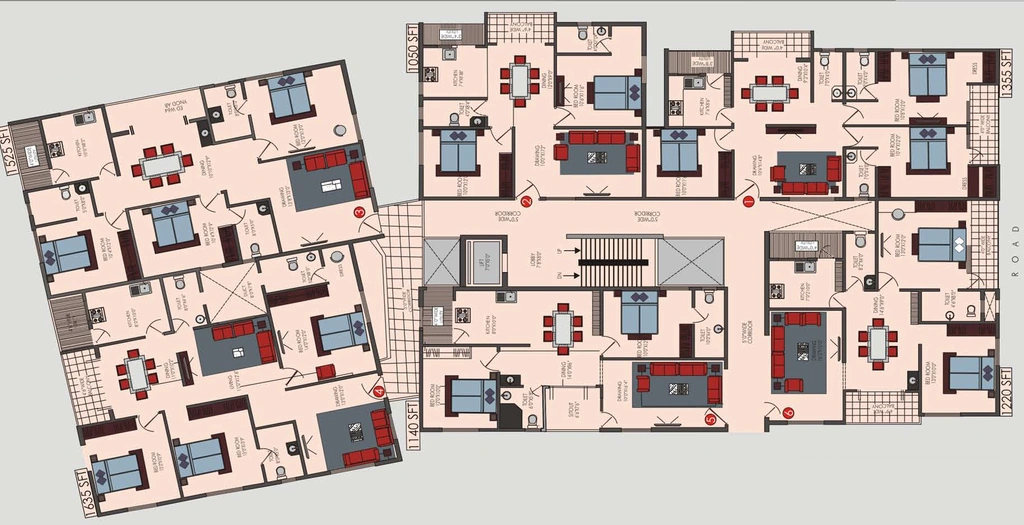 Floor Plan of Sekhar Ridge in Bhoganahalli, Bangalore - Image 430308