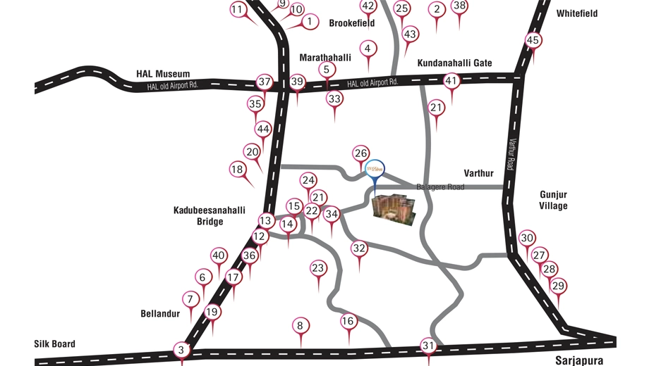 Location of SV Polaris in Panathur, Bangalore - Image 430330