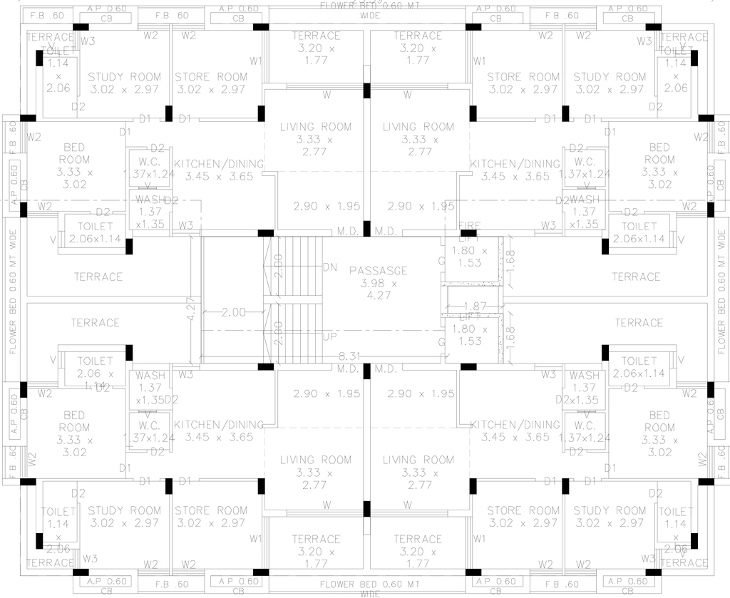 Floor Plan of Aadesh Sundaram City in Madhapar, Rajkot - Image 430346