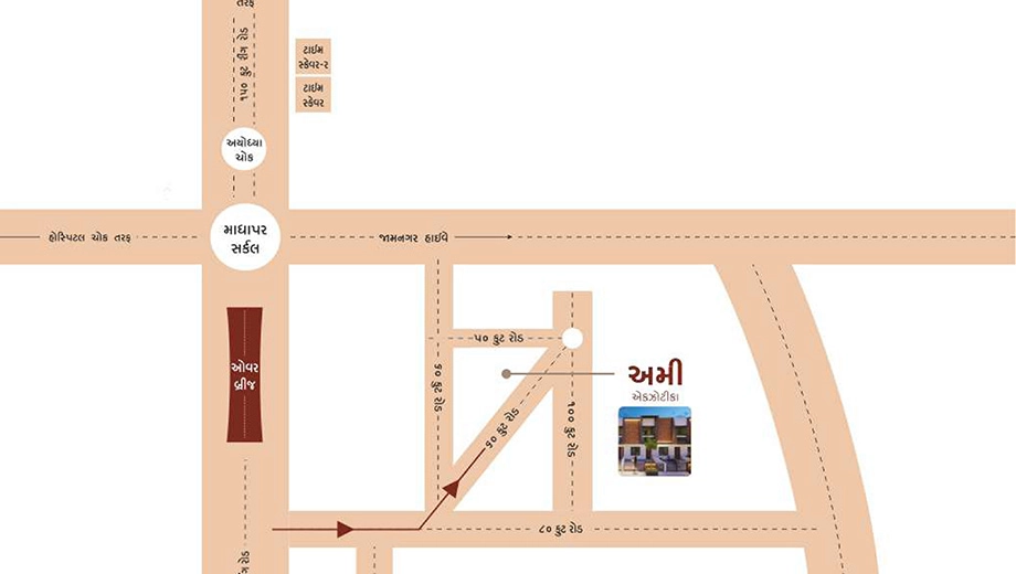Location of Ami Exotica in Madhapar, Rajkot - Image 430350