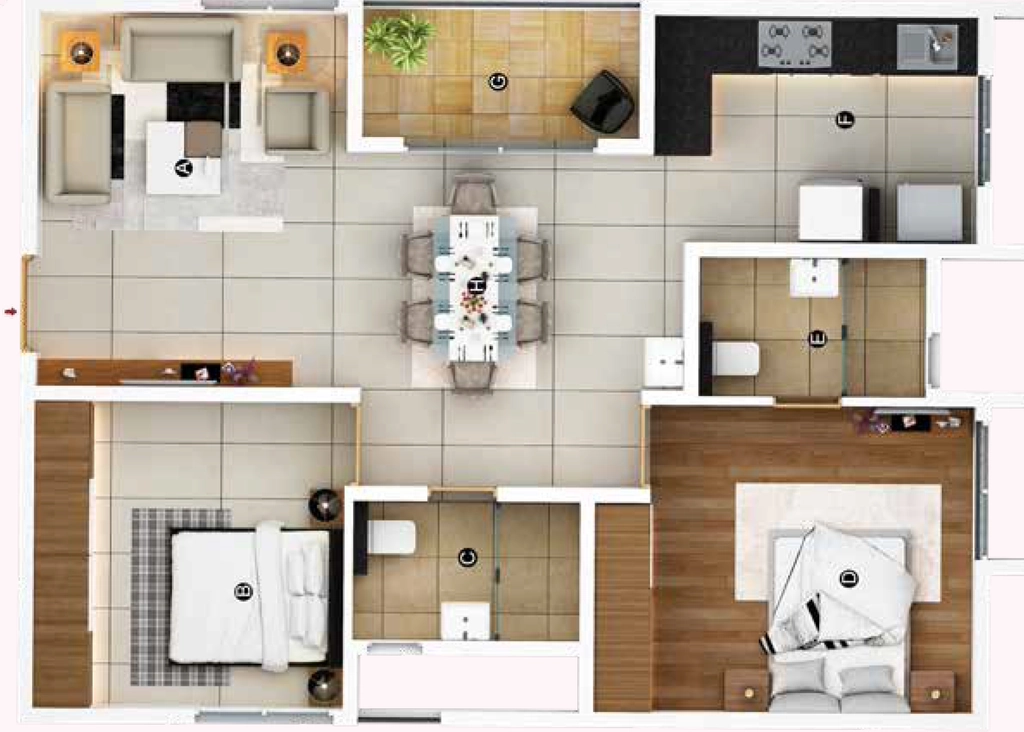 2 BHK Flat in Trifecta Veranza in Sarjapur, Bangalore - Image 929244