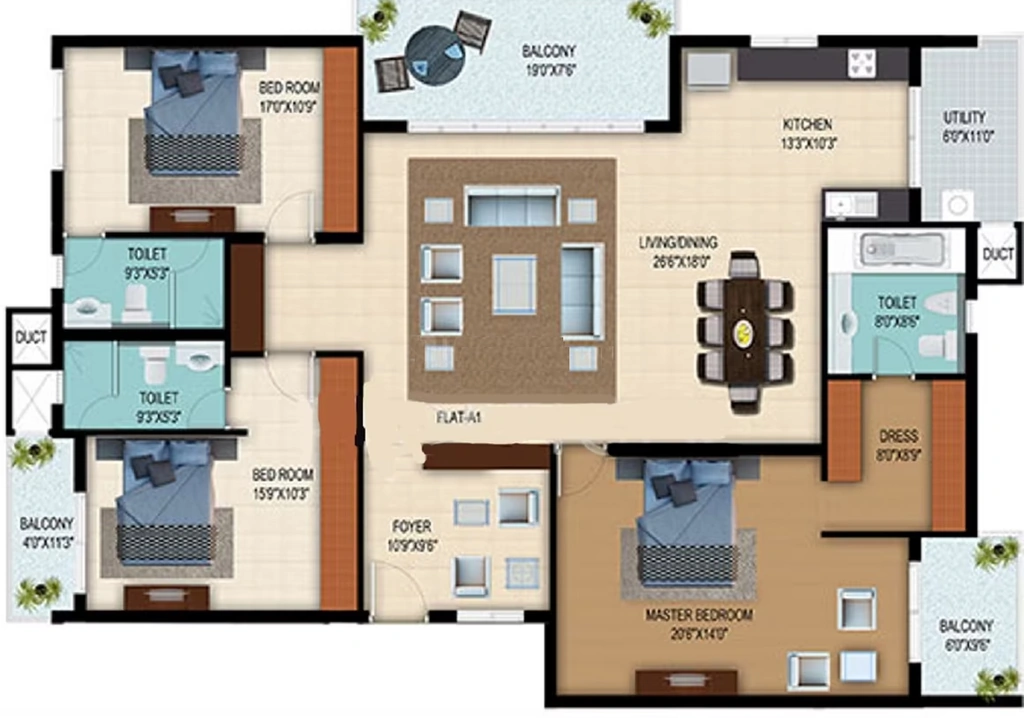 3 BHK Flat in Veracious Park West in Indiranagar, Bangalore - Image 929242