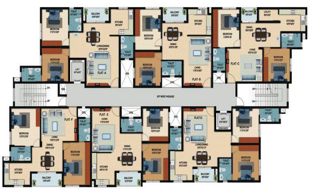 Floor Plan of Veracious Park West in Indiranagar, Bangalore - Image 430380