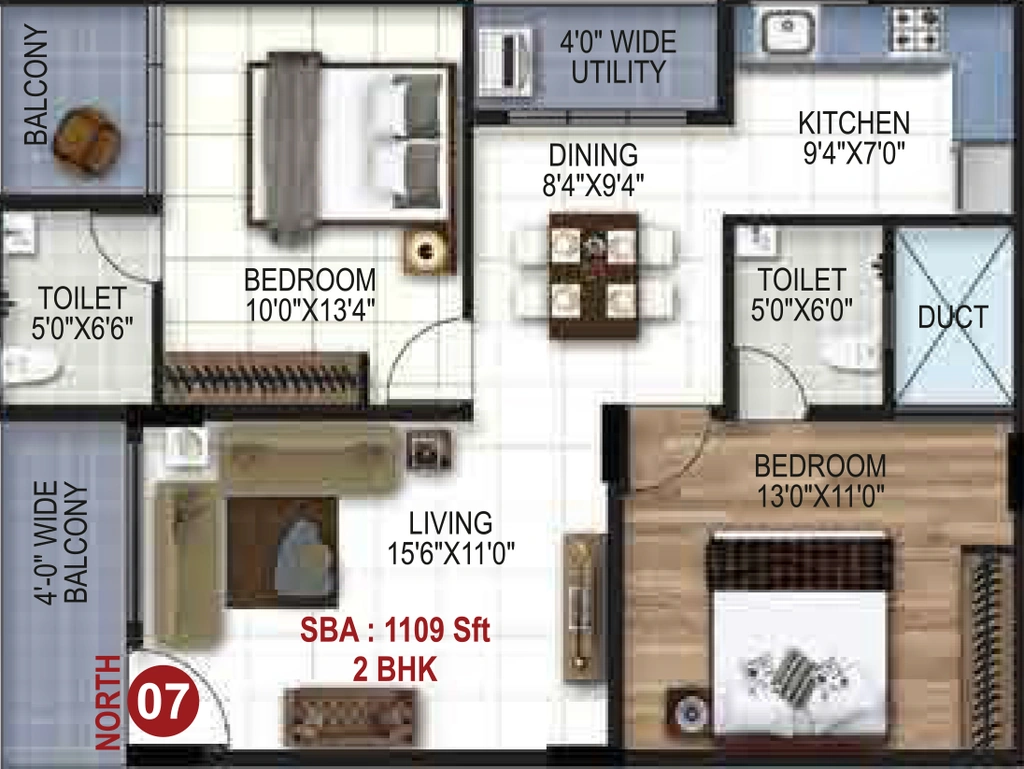 2 BHK Flat in Garuda Park View in Hoskote, Bangalore - Image 929259