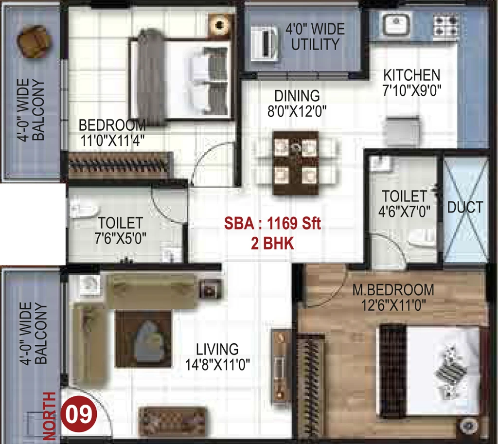 2 BHK Flat in Garuda Park View in Hoskote, Bangalore - Image 929260