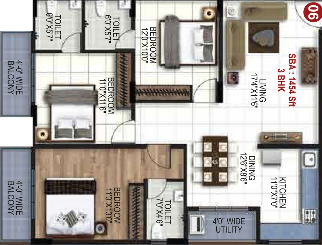 3 BHK Flat in Garuda Park View in Hoskote, Bangalore - Image 929261