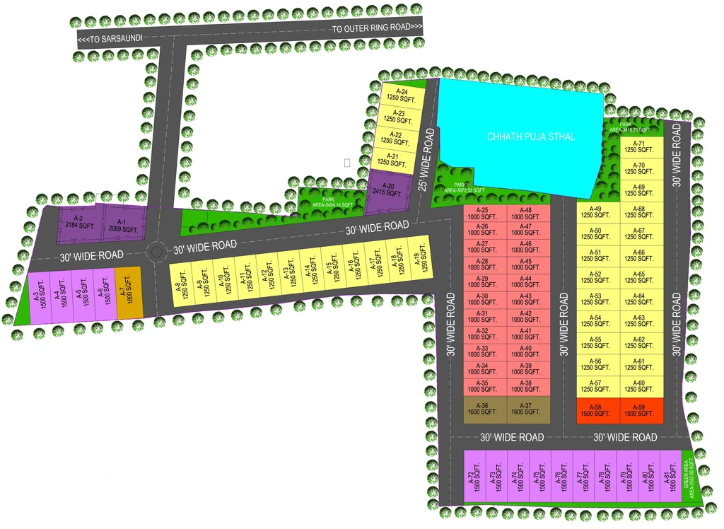 Master Plan of 100 Acers Vintage Town in null, Lucknow - Image 430401