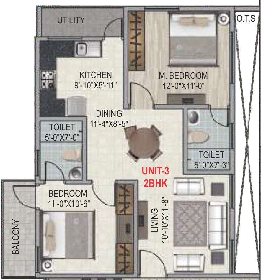 2 BHK Flat in Amigo Regency in Horamavu, Bangalore - Image 929269