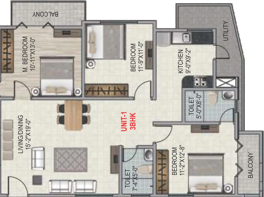 3 BHK Flat in Amigo Regency in Horamavu, Bangalore - Image 929271