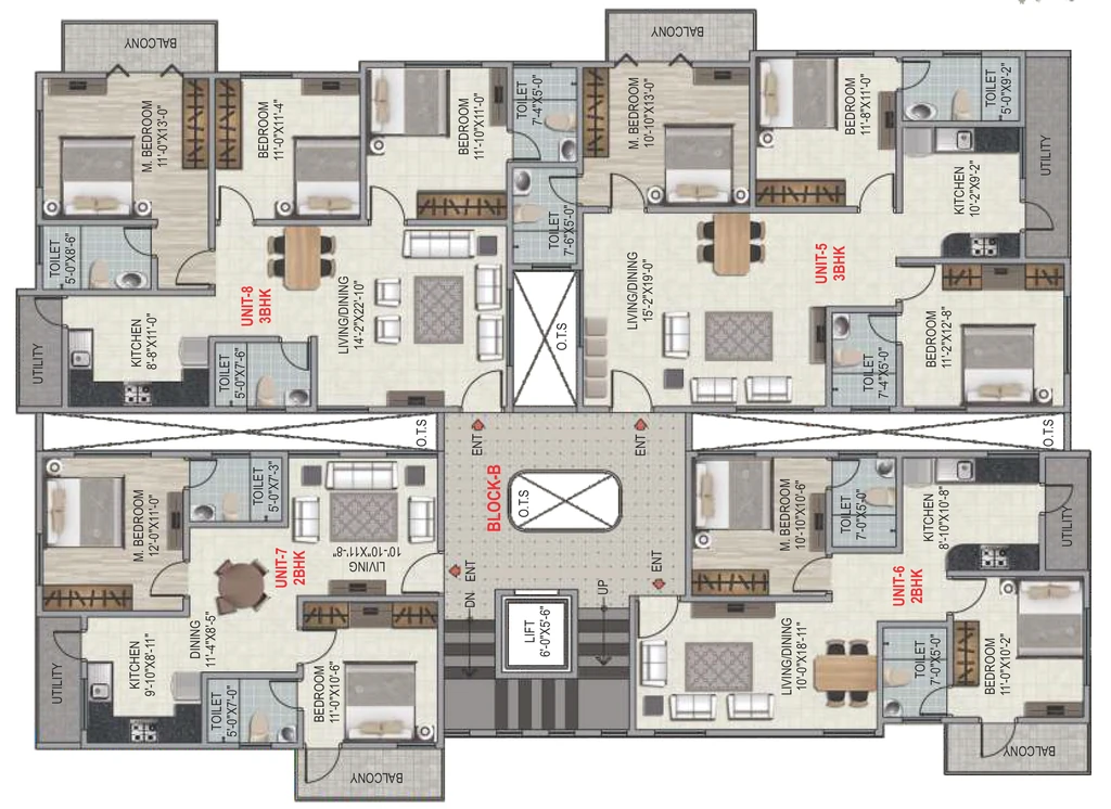 Floor Plan of Amigo Regency in Horamavu, Bangalore - Image 430451