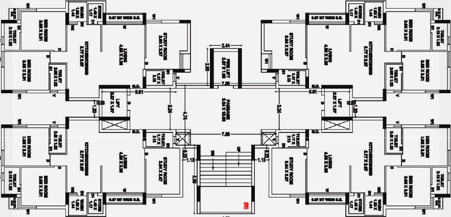 Floor Plan of Harikrushna Height in Madhapar, Rajkot - Image 430430