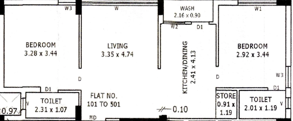 2 BHK Flat in Satish Iskon Prime in Madhapar, Rajkot - Image 929267
