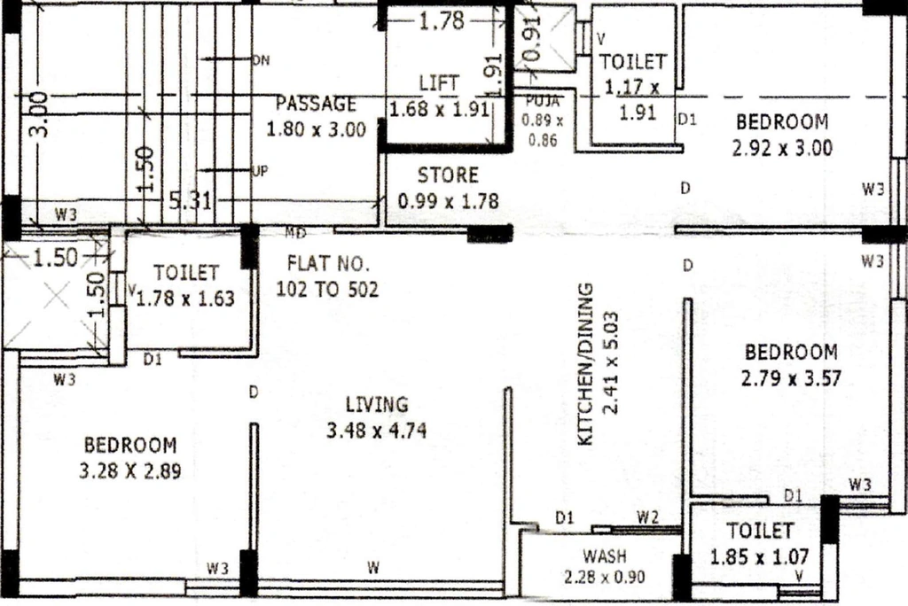 3 BHK Flat in Satish Iskon Prime in Madhapar, Rajkot - Image 929268