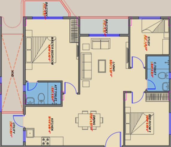 3 BHK Flat in Axis Niran in Sarjapur Road, Bangalore - Image 929280