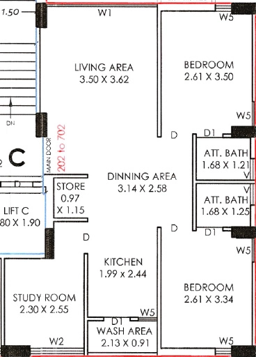 2 BHK Flat in Krishna Silver Nest in Madhapar, Rajkot - Image 929276