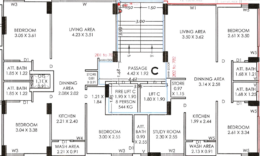 Floor Plan of Krishna Silver Nest in Madhapar, Rajkot - Image 430470