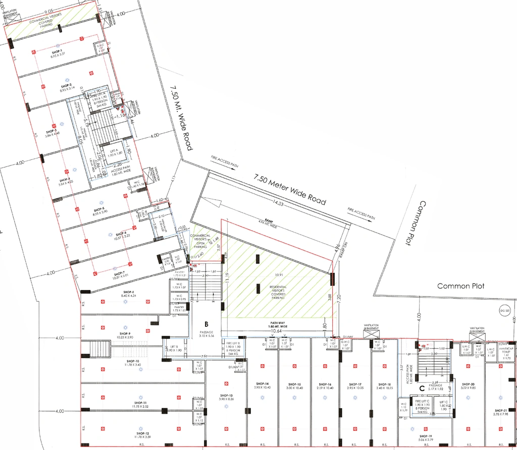 Floor Plan of Commercial Krishna Silver Nest in Madhapar, Rajkot - Image 430481