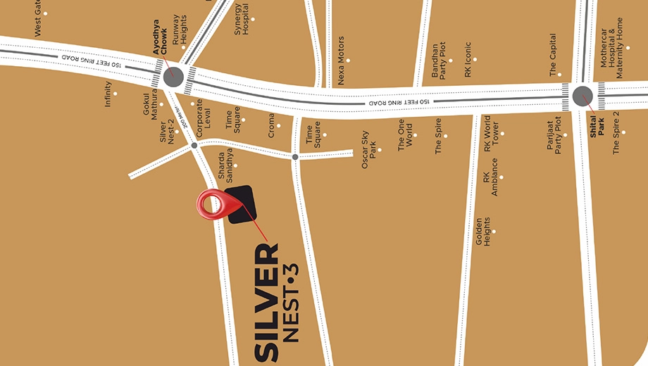 Location of Commercial Krishna Silver Nest in Madhapar, Rajkot - Image 430479