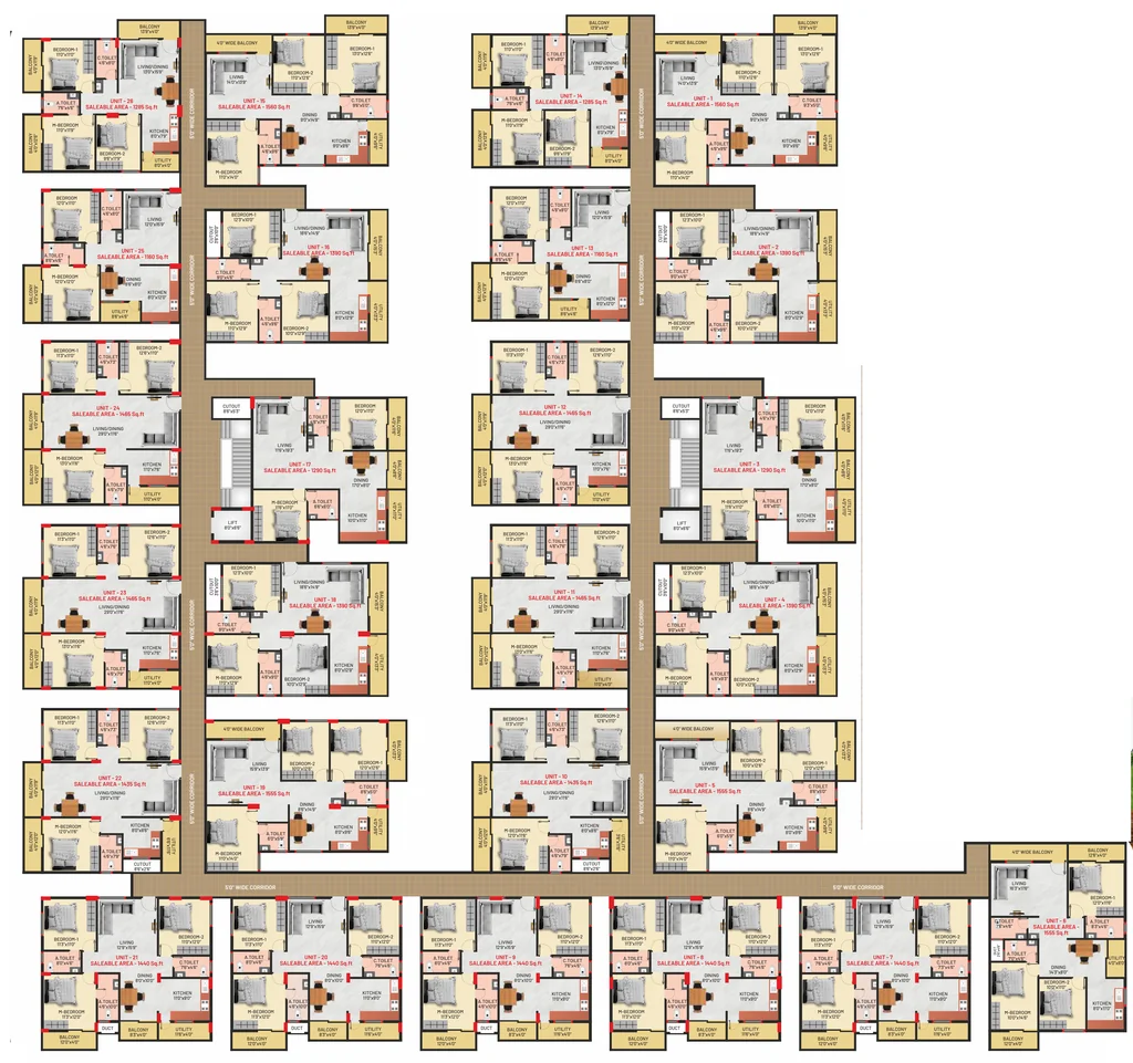 Floor Plan of Arkha Sanctuary in Subramanyapura, Bangalore - Image 430517