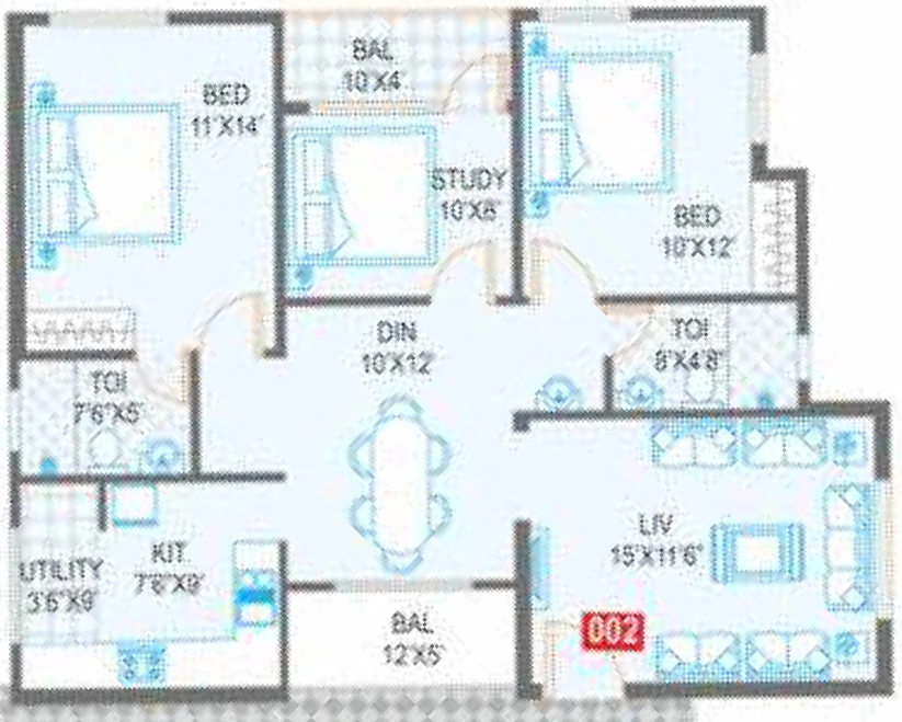3 BHK Flat in Aryav Greenfields in Kadugodi, Bangalore - Image 929294
