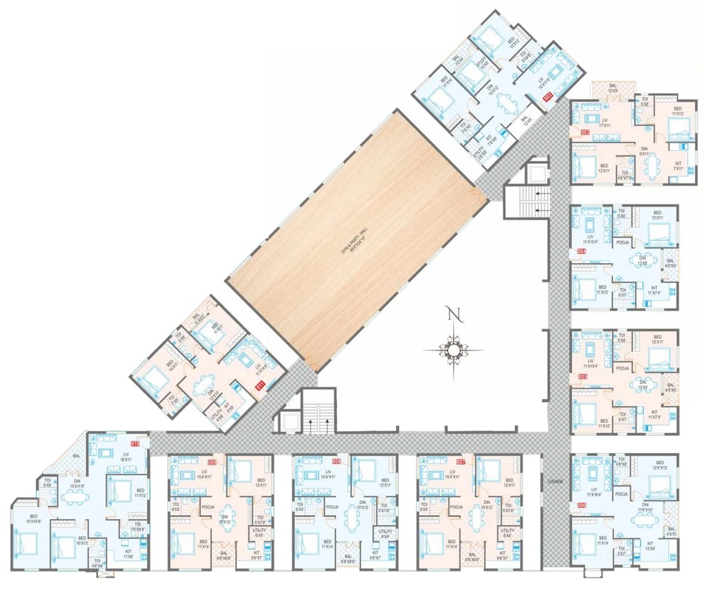Floor Plan of Aryav Greenfields in Kadugodi, Bangalore - Image 430498