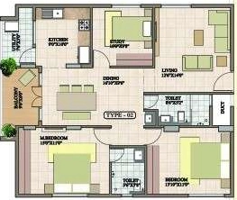 3 BHK Flat in Avyak Fortune in Kalyan Nagar, Bangalore - Image 929290
