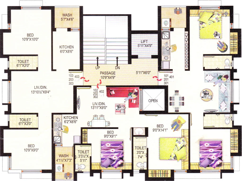 Floor Plan of Madhav 2 in Madhapar, Rajkot - Image 430488