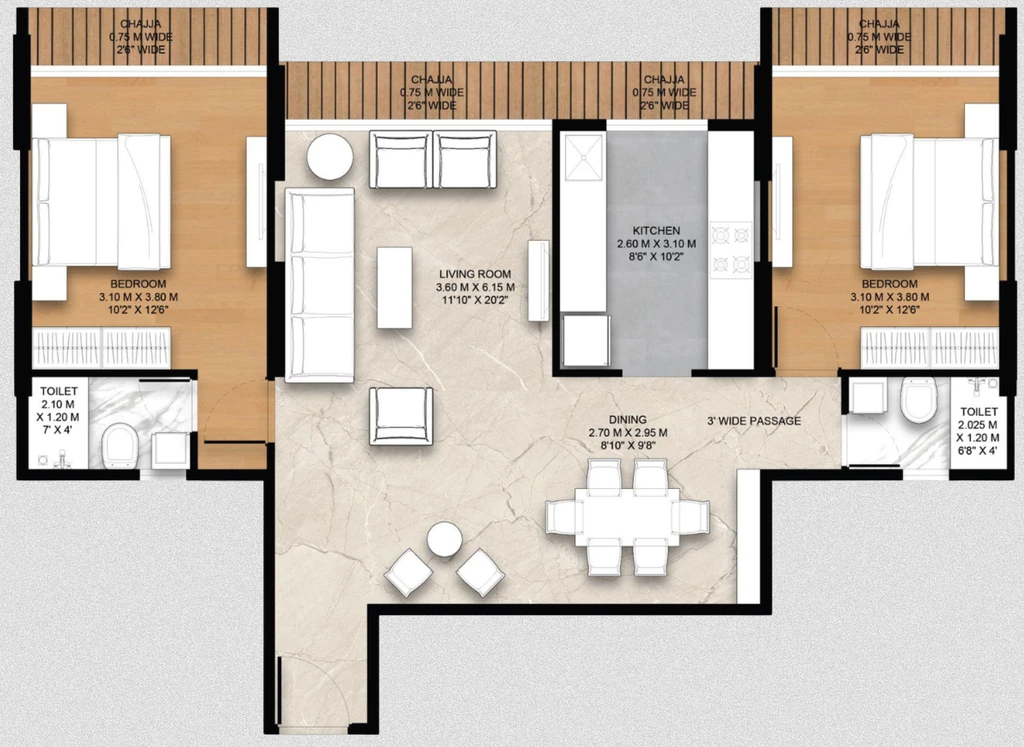 2 BHK Flat in Swastik Emerald Horizons in Belapur, Navi Mumbai - Image 929298