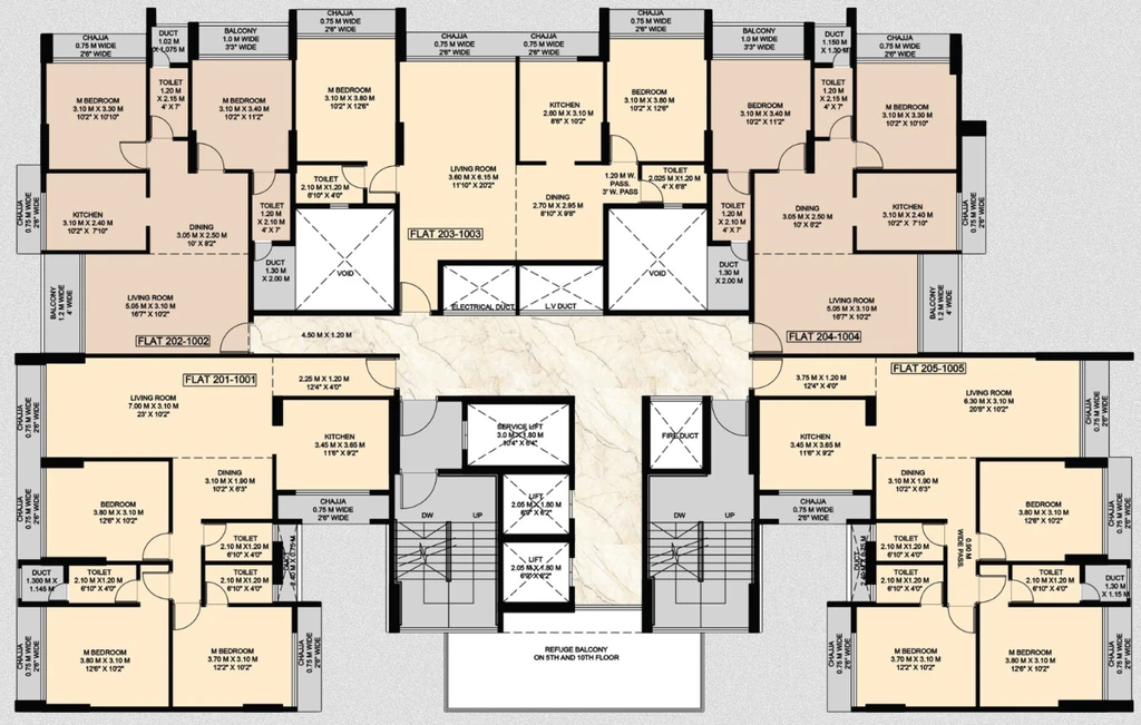 Floor Plan of Swastik Emerald Horizons in Belapur, Navi Mumbai - Image 430518