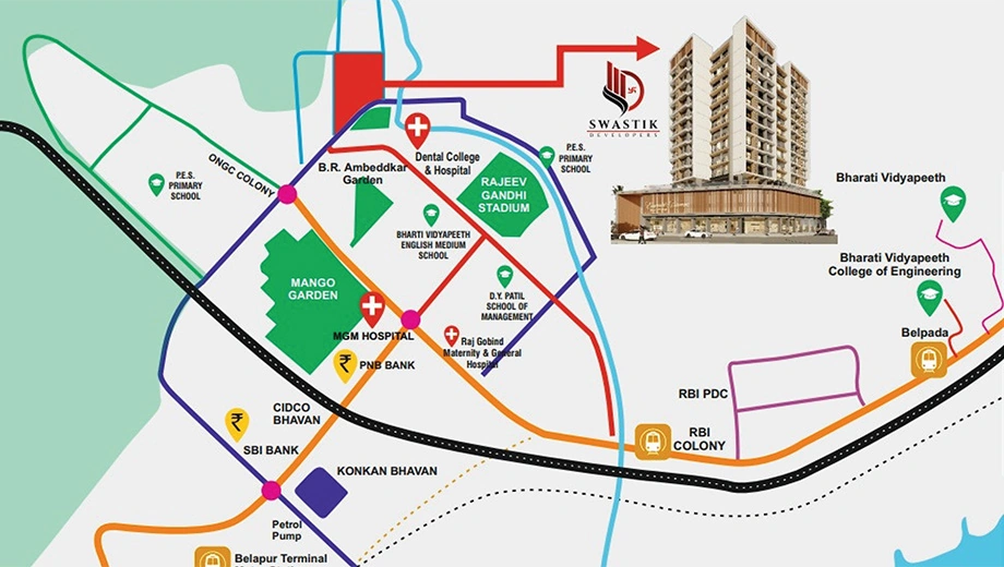 Location of Commercial Emerald Horizons in Belapur, Navi Mumbai - Image 430540