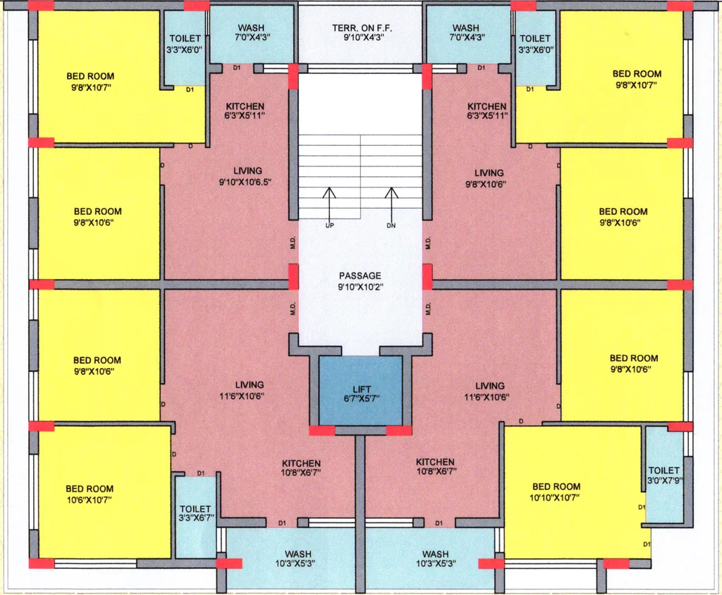 Floor Plan of Madhav 4 in Madhapar, Rajkot - Image 430535