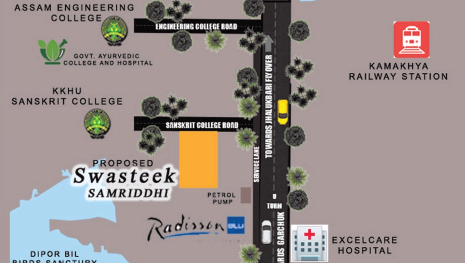 Location of Aakash Swasteek Samriddhi in Jalukbari, Guwahati - Image 430557