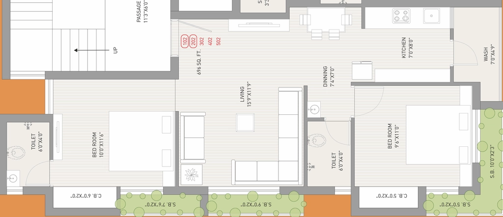 2 BHK Flat in Matru Arpan in Madhapar, Rajkot - Image 929313