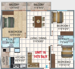 3 BHK Flat in Mamtha Paradise in Uttarahalli, Bangalore - Image 929321
