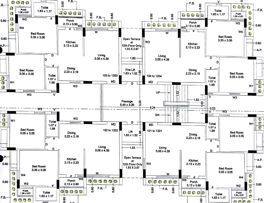 Floor Plan of Matru Estella in Madhapar, Rajkot - Image 430570