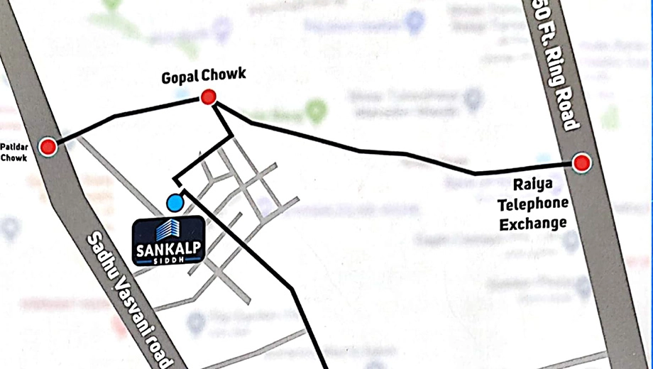 Location of Mitul Sankalp Siddh in Madhapar, Rajkot - Image 430579