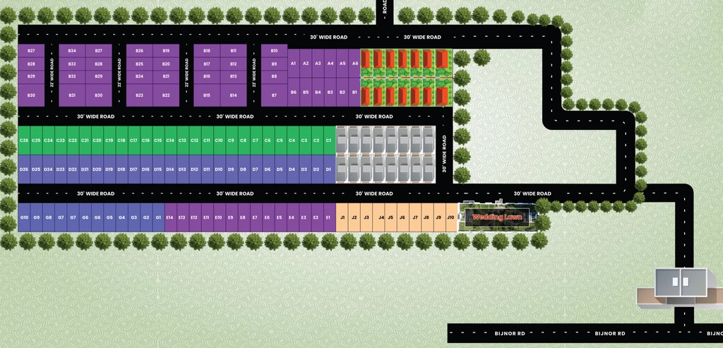 Master Plan of Villa Dharni Defence Paradise in Sarojini Nagar, Lucknow - Image 430616