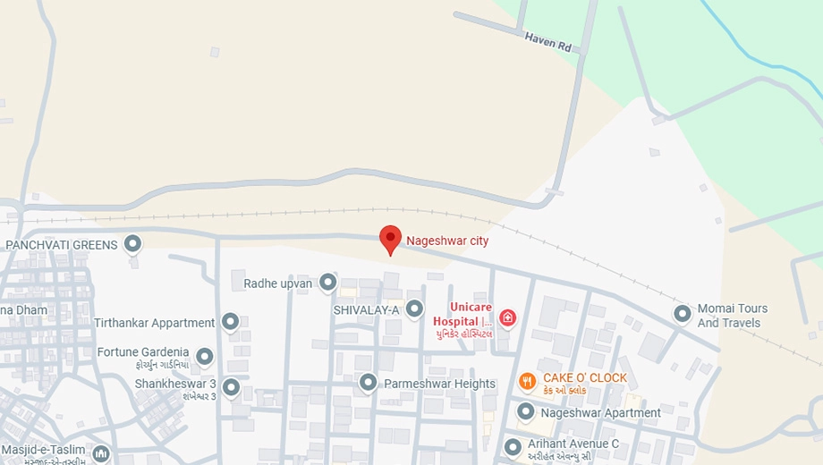Location of Shantinagar Nageshwar Bungalows in Ghanteshwer, Rajkot - Image 430642