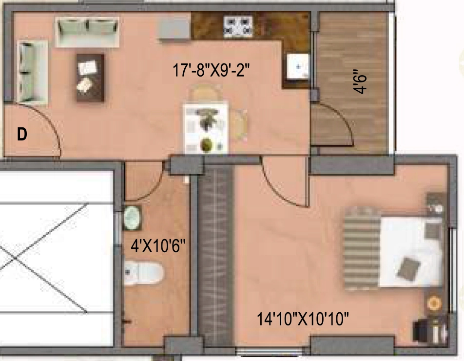 1 BHK Flat in SM Surya Aspire in Jalukbari, Guwahati - Image 929368
