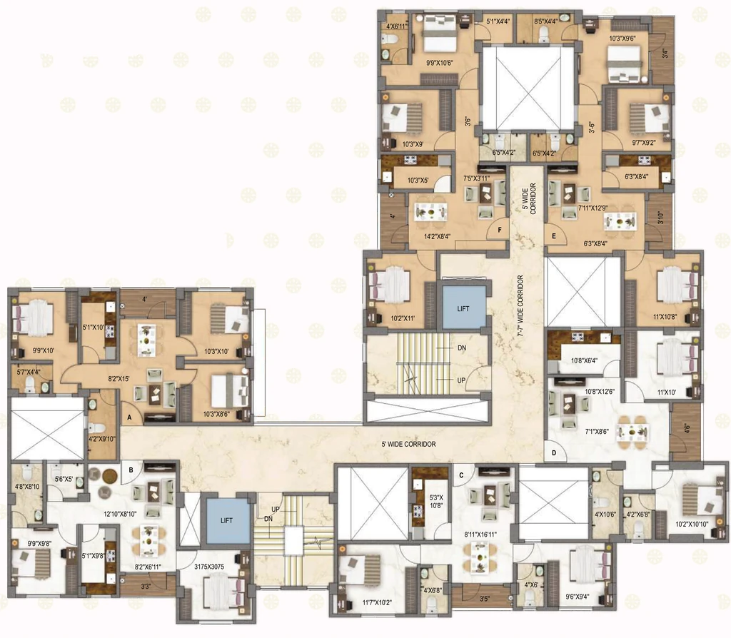 Floor Plan of SM Surya Aspire in Jalukbari, Guwahati - Image 430699