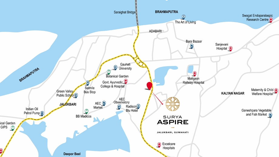 Location of SM Surya Aspire in Jalukbari, Guwahati - Image 430695