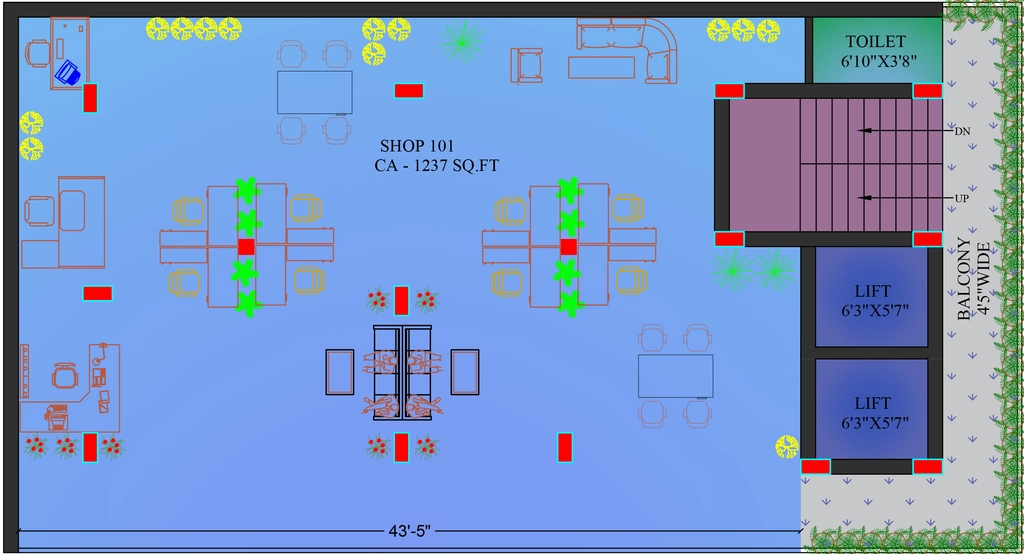 Floor Plan of Panchratna Swaraj in Ratu Road, Ranchi - Image 430629
