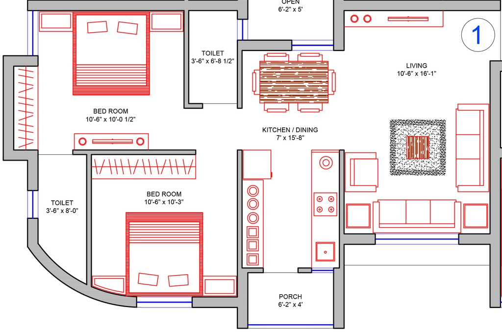 2 BHK Flat in Shardaben Om Appartment in Madhapar, Rajkot - Image 929361