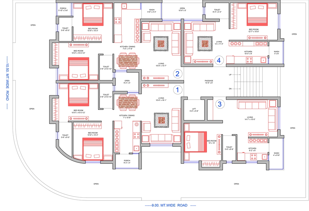 Master Plan of Shardaben Om Appartment in Madhapar, Rajkot - Image 430664